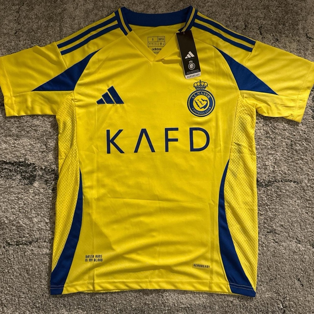 Adidas Al Nassr 24/25 Home Kit Jersey w/ Ronaldo Nameset
